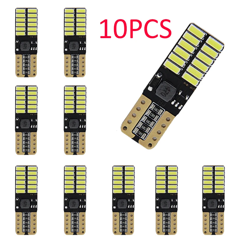 Led t10 w5w 24smd 4014 canbus Светодиодные Автомобильные фары 194 168 подсветка номерного знака |