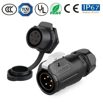 

Waterproof Connector Wire, Cable, Public Plug, Female Socket M20 5 Pin led Lamp/Solar Energy/Outdoor Equipment Connector