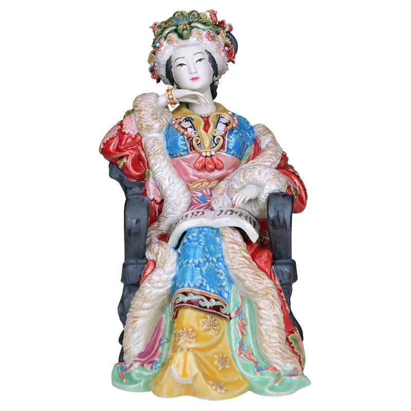 Классическая Статуэтка Jinling Twelve Wang Xifeng, китайская женская керамическая статуэтка, домашний декор, R3268