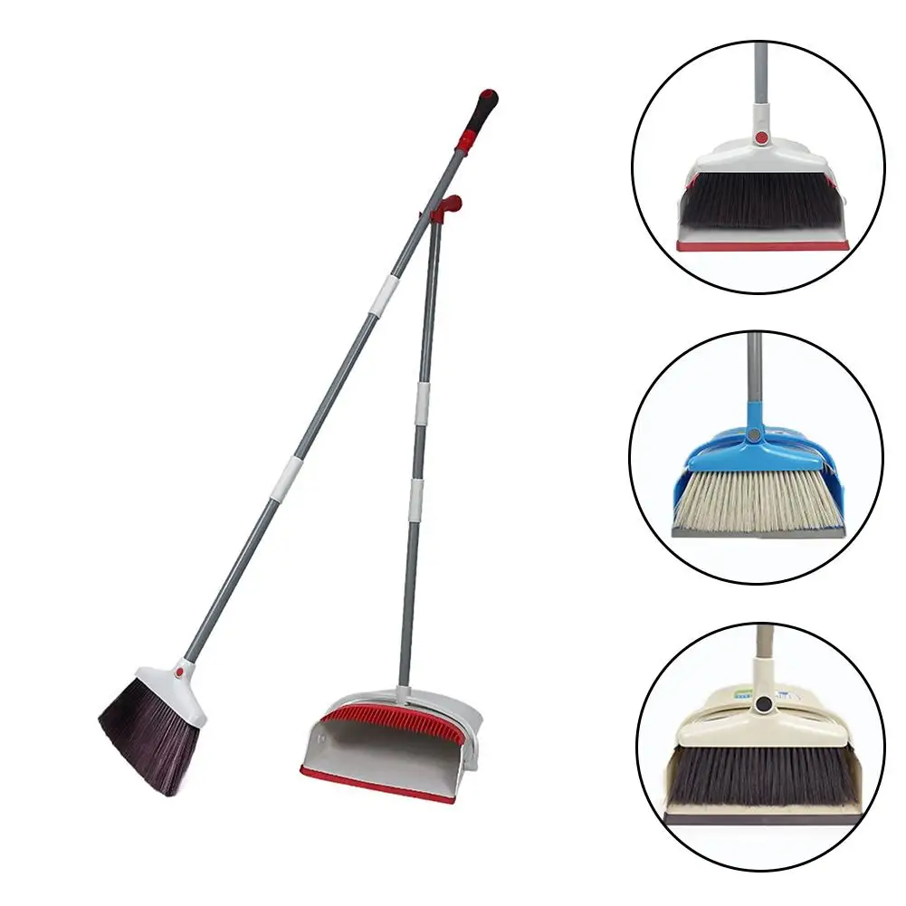 

Broom and Dustpan Set for Windproof Broom Cleaning Tool Home Kitchen Room Office Lobby Floor Use