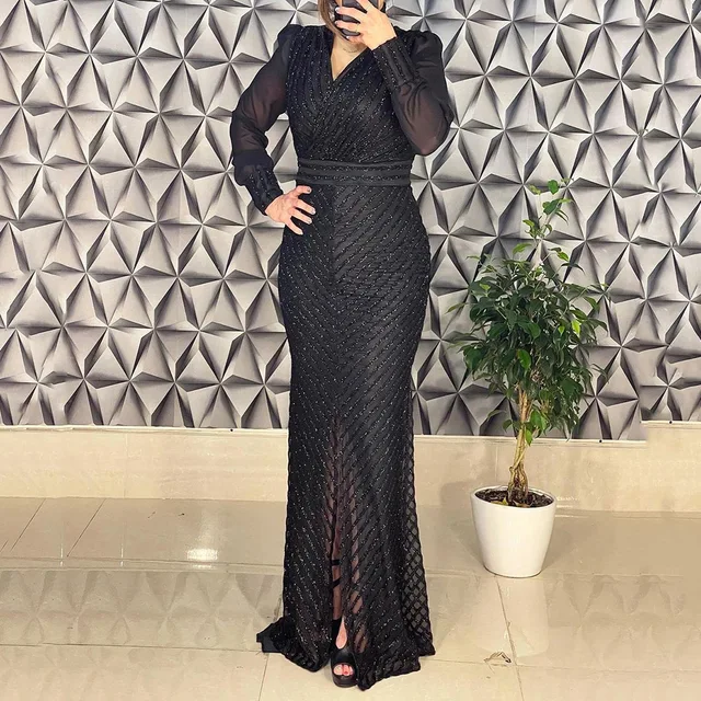 Women Black Sexy Bodycon Dress For New 