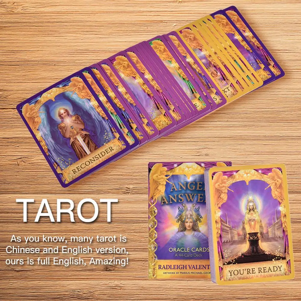 

44PCS Full English Angels Oracles Cards Tarot Cards Board Game Cards