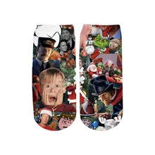 Рождественский Санта-Клаус, 3 Dfull, с принтом, для женщин, мужчин, мальчиков и девочек, с героями мультфильмов, Harajuku, повседневные новые модные носки, стиль-1