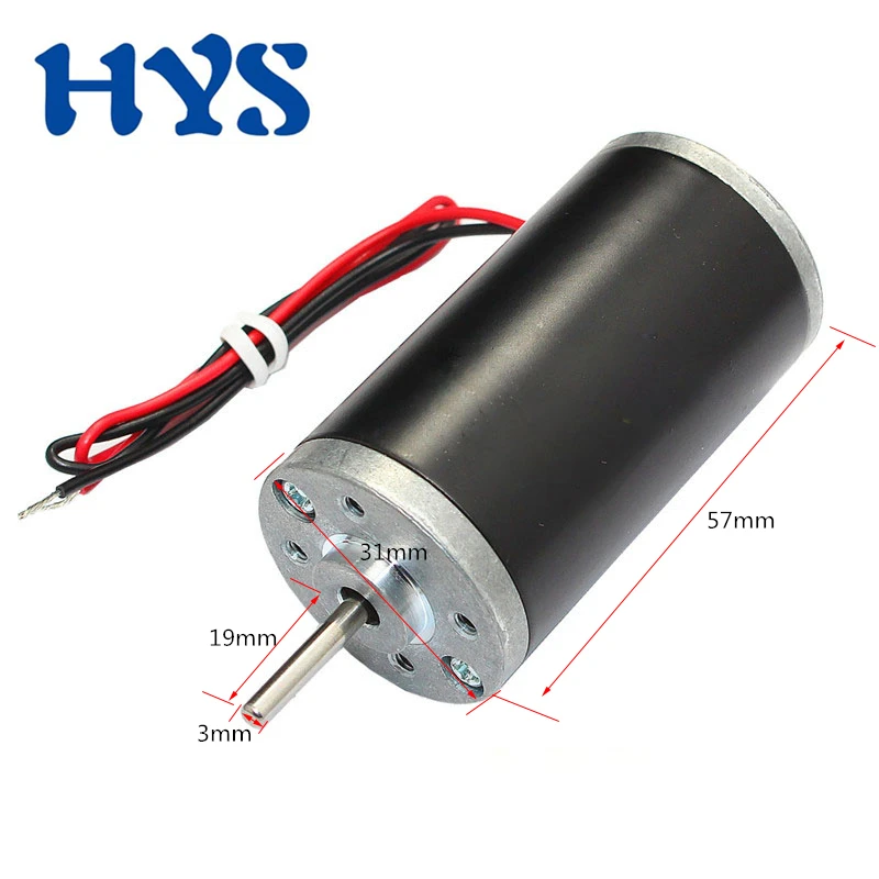 

HYS Mini Motor DC 6V 12V 24V High Speed 2000/3500/4000/ 8000rpm Electric Motor CW/CCW DC 12 Volt Micro Motors DIY