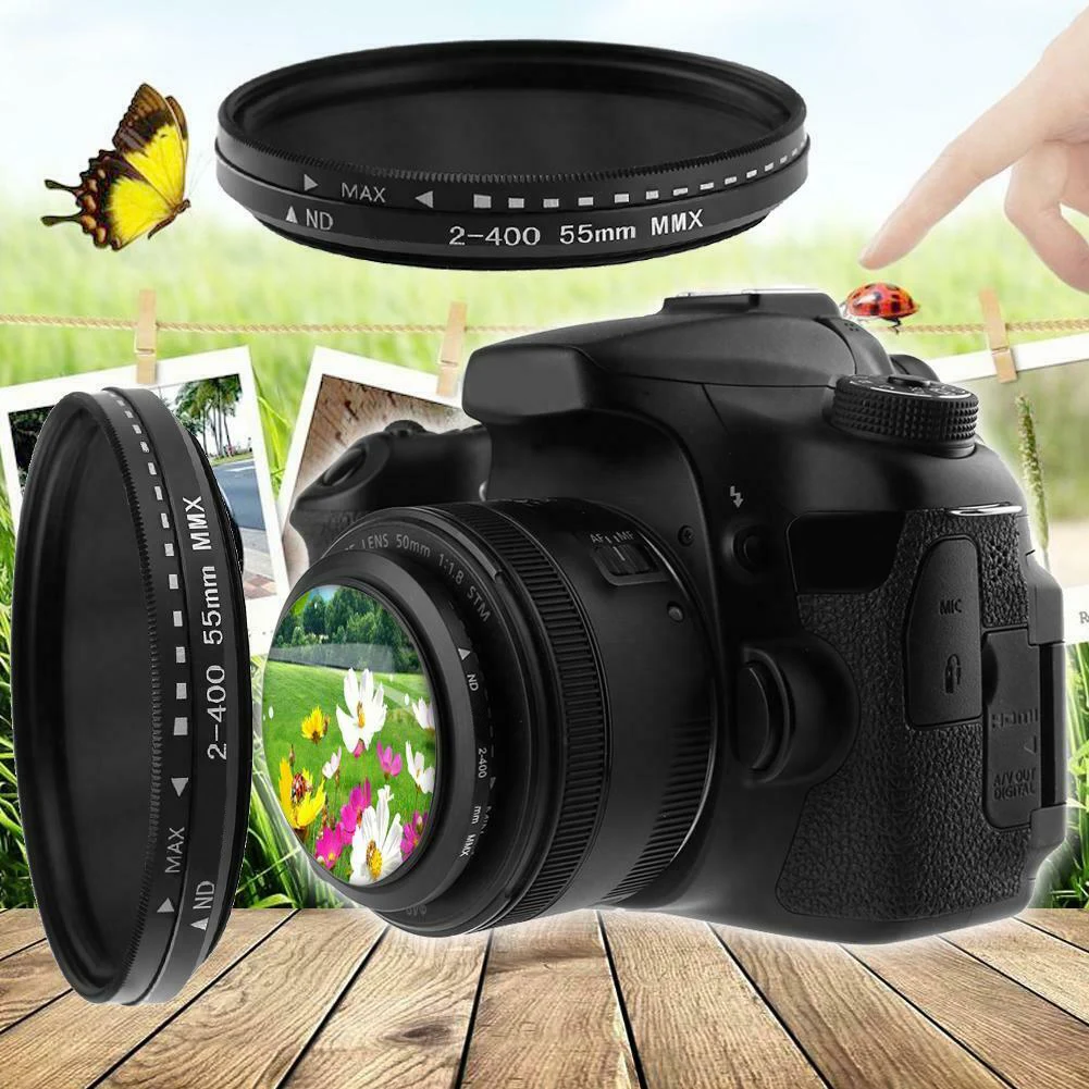 

Fader Variable ND Filter Adjustable ND2 to ND400 Neutral Density for Camera Lens VDX99