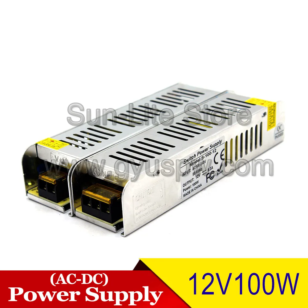 Переменные Трансформаторы освещения DC12V 48W 60W 72W 100W 120W 150W 180W 240W 250W 300W 350W 360W 12V DC источник питания для Светодиодный свет