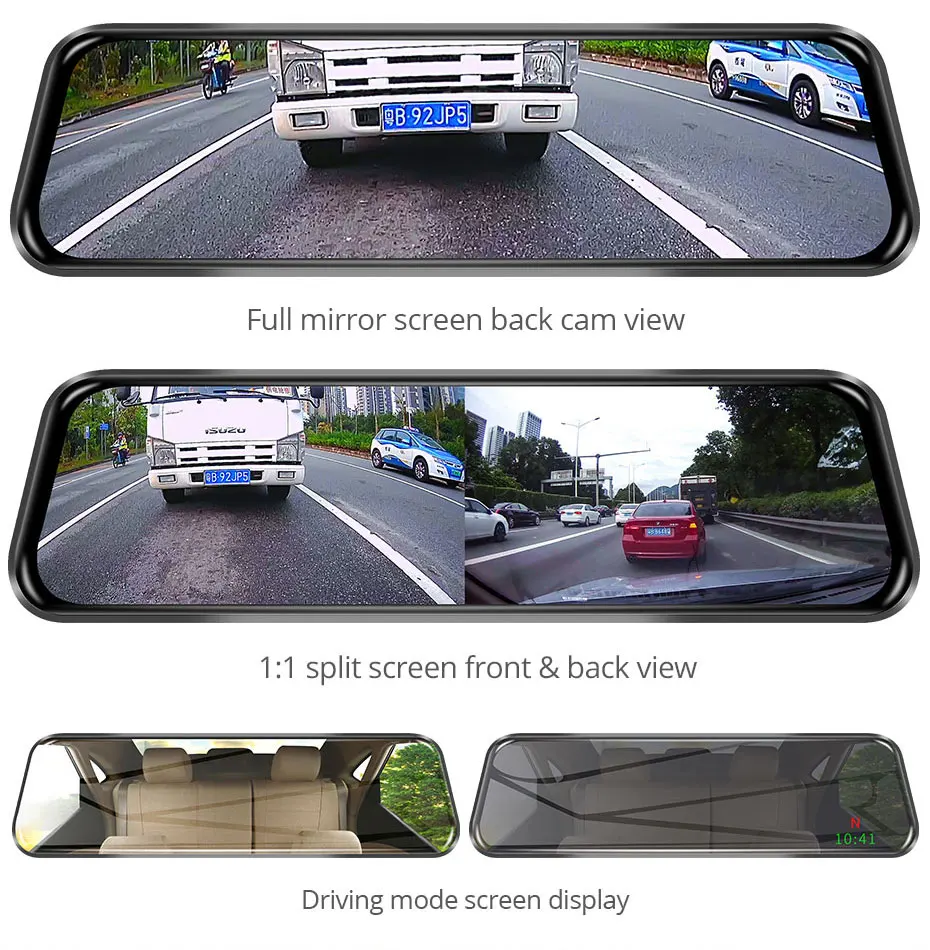 Зеркало видеорегистратор Anstar 10 дюймов Android 4G 1080P ADAS GPS Wi Fi|Видеорегистраторы| |