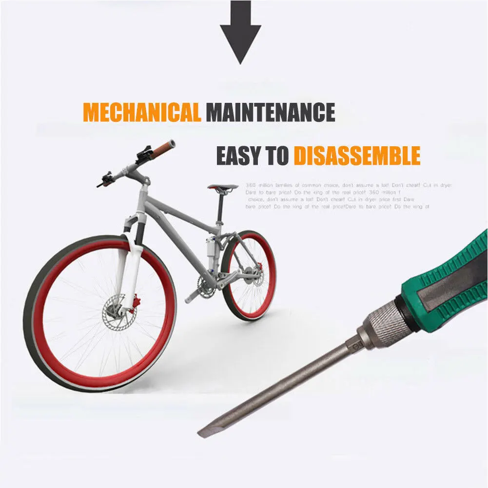 9pcs Slotted Portable Non-Slip Tackle Multi-bit Home Magnetic Dismountable Screwdriver Set Multifunctional Repair Hand Tools
