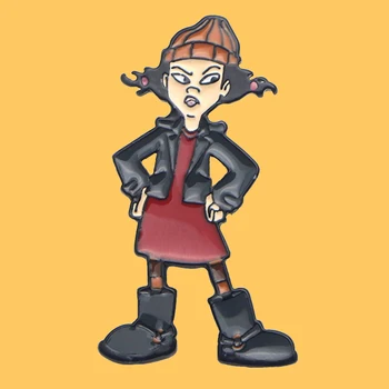 

O359 Wholesale 10pcs/lot Recess Metal Enamel Cartoon Creative Pins And Brooches For Backpack Bag Badge Cool Gifts Collar Jewelry