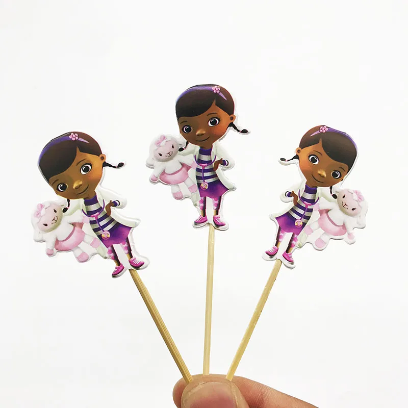 10pcs cupcake Doc McStuffins тема вечерние украшения детский душ вечерние принадлежности Doc McStuffins тарелки салфетки для стаканчиков McStuffins вечерние украшения - Цвет: 10pcs cupcake