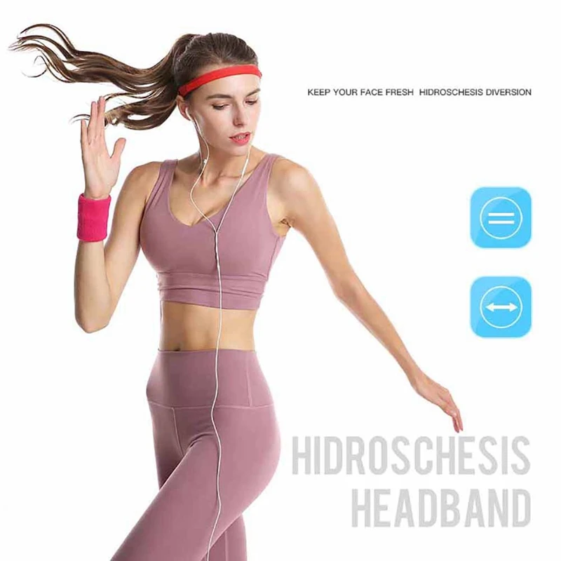 4 цвета, нескользящая спортивная повязка на голову, впитывающая пот эластичная резинка для волос, силиконовый свитер для йоги, бега, фитнеса