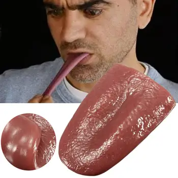 

Halloween Realistic Tongue Gross Jokes Prank Tricks Horrible Magician Prop Funny Wholesale Funny Toys Free Shipping