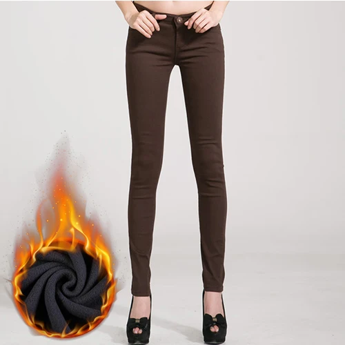 Coffee Velvet Donna, Стрейчевые штаны для женщин, обтягивающие штаны для женщин, джинсы, женские джинсовые штаны, яркие цвета, женские джинсы s - Цвет: Coffee Velvet