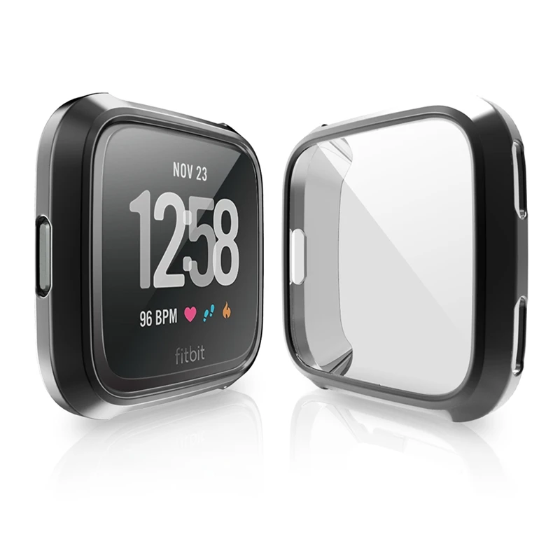 2 шт 360 градусов Защитная крышка для Fit Bit versa, ремешок чехол покрытие Coque Fit Bit часы Versa аксессуары защита экрана