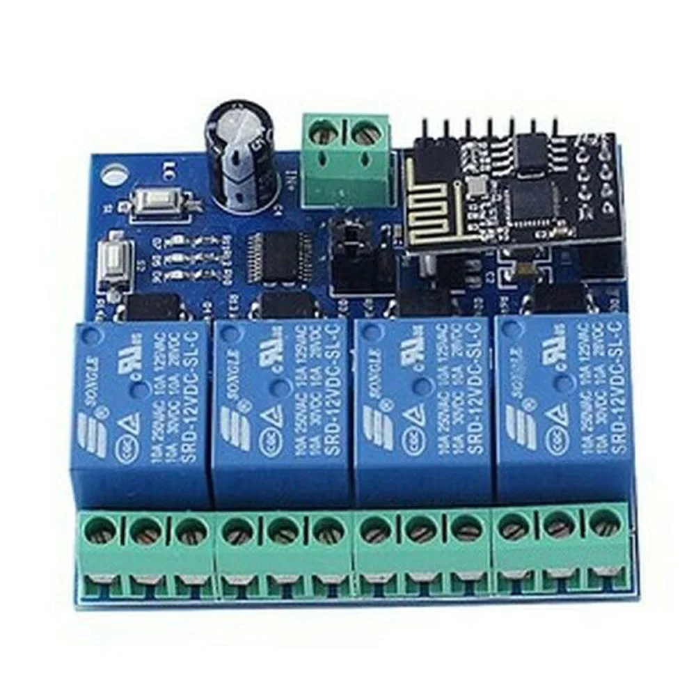Твердотельные реле модуль Wi-Fi, ESP8266 ESP-01 5 V/12 V 2/4 Каналы для Arduino