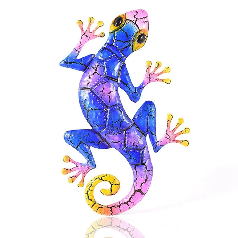 Miniature Blue Gecko Metal Statue Home /& Garden Decor Animal Outdoor Accessories