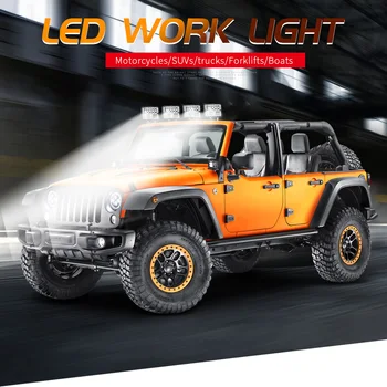 

Die Cast Aluminum Alloy Shell Car Work Light With Mounting Bracket Car Headlight Decoration Car Decoration Accessories