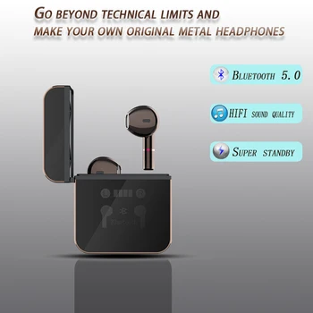 

Bluetooth Earphone Metal Type C Compatible All Mobile Phones Binaural Call Earbuds Stereo Earphone & Charging Box Wireless Earbu