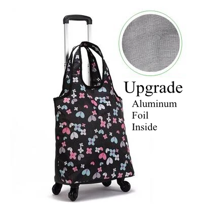 Equipaje de mano con ruedas para mujer, carrito para la compra_voghion.com
