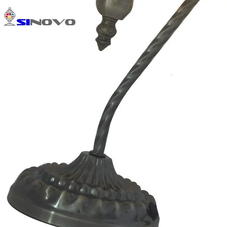 Home decor electroplating metal mosaic glass reading led table lamp