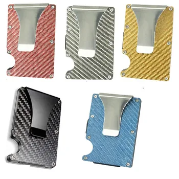 

2020 Metal Business ID Card Case Pack Originality Office Carbon Fiber Credit Cards Card Holder RFID Travel Wallet