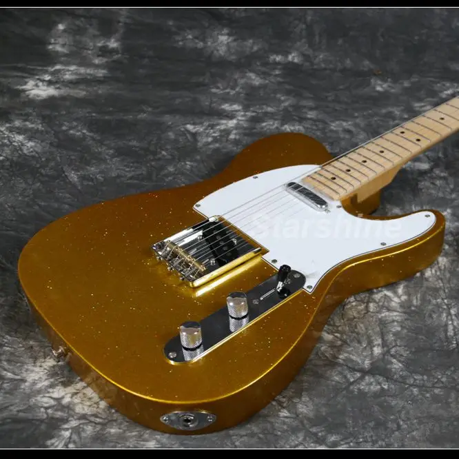 TL Custom Shop Electric Guitar T-ER6 Gold Top Strings Thru Body TL Custom Shop Electric Guitar T-ER6 Gold Top Strings Thru Body