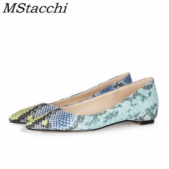 

Mstacchi 2020 New Desgin Snake Pattern Pointed Women Shoes Shallow 2020 Fashion Sexy Mature Ladies Shoes Sapatos Das Mulheres