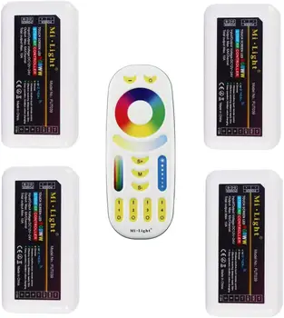 

Mi Light FUT039 RGB＋CCT LED Strip Lights Controller 2.4G 4-Zone 4 pcs＋ Remote Controller(4FUT039+Remote)