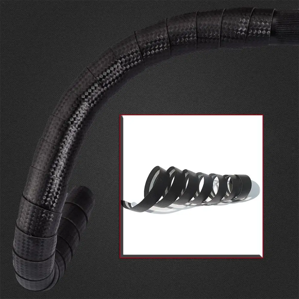 2M Carbon Bicycle Straps Carbon Fiber Racing Mountain Bike MTB Grips Belt Cork Handlebar Plugs Straps