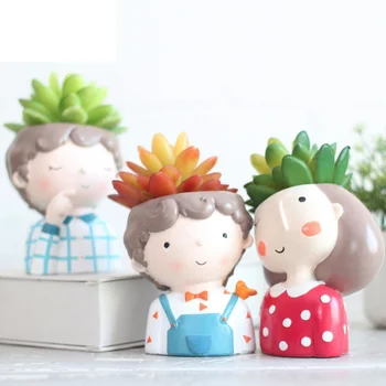 

Garden Birthday Gift Ideas Succulent Plant Pot Cute Girl Flower Planter Vase Flowerpot Creat Design Home Bonsai Pots