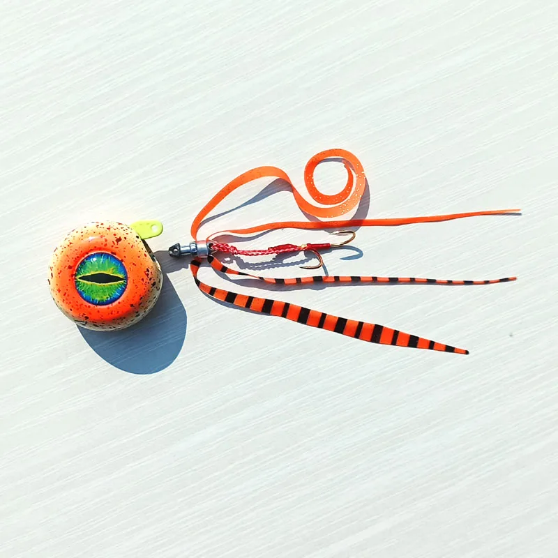 orange 1pc Дизайн 80 г 100 г 120 г 150 г Kabura Pesca Slider Snapper/Sea bream Jig head с юбкой свинец джиг приманка - Цвет: orange 1pc