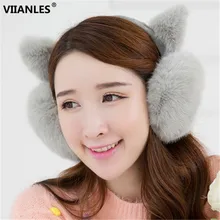 VIIANLES, наушники, зимние, модные, милые, для девушек, с мехом, наушники, анти-трещины, сохраняющие тепло, наушники, милые, с ушками, с мехом, наушники