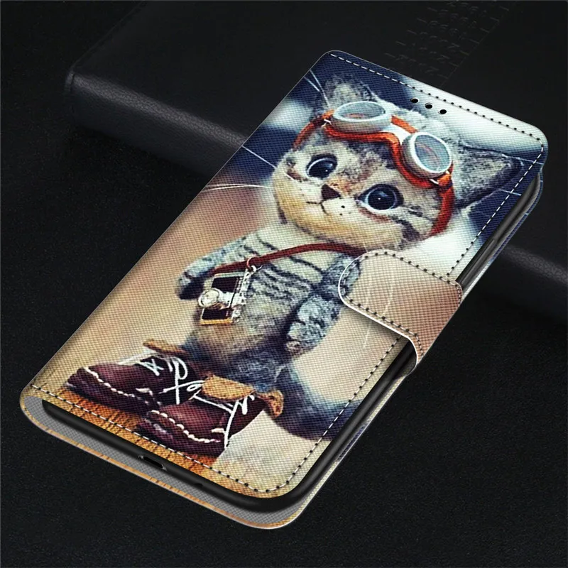 silicone cover with s pen Fashion Funny Painted Flip Cover For Samsung Galaxy A7 A6 A8 A9 2018 A5 2017 A3 2016 A9s Card Slot Wallet Leather Phone Case kawaii phone case samsung