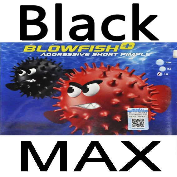 Andro Table Tennis Rubber Blowfish+ Aggressive Short Pimple Ping Pong