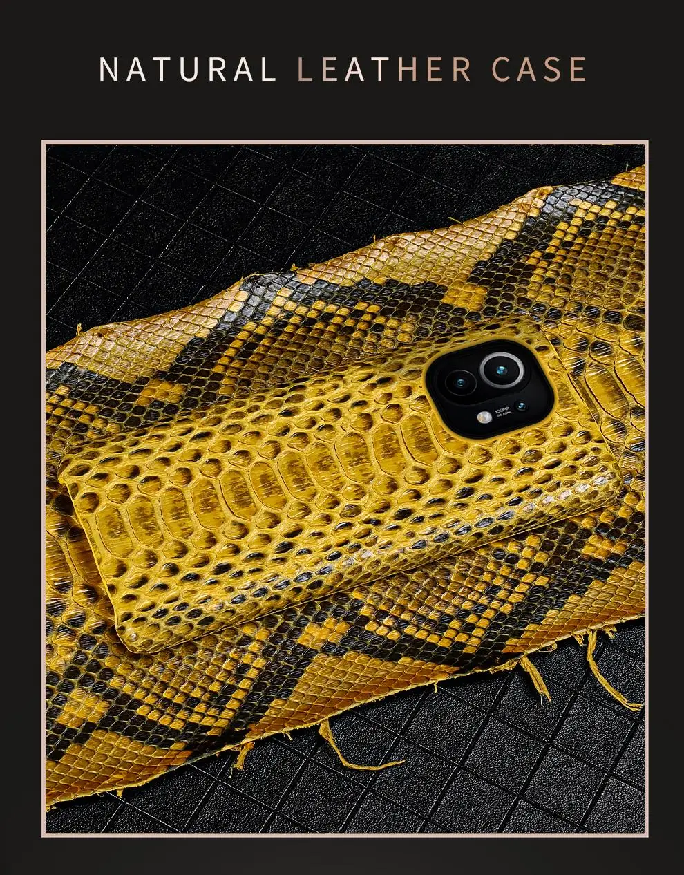 genuíno caso de couro python para xiaomi mi ultra lite poco pro gt capa para redmi nota pro mi lite ne poco nfc redmi note pro note pro note pro