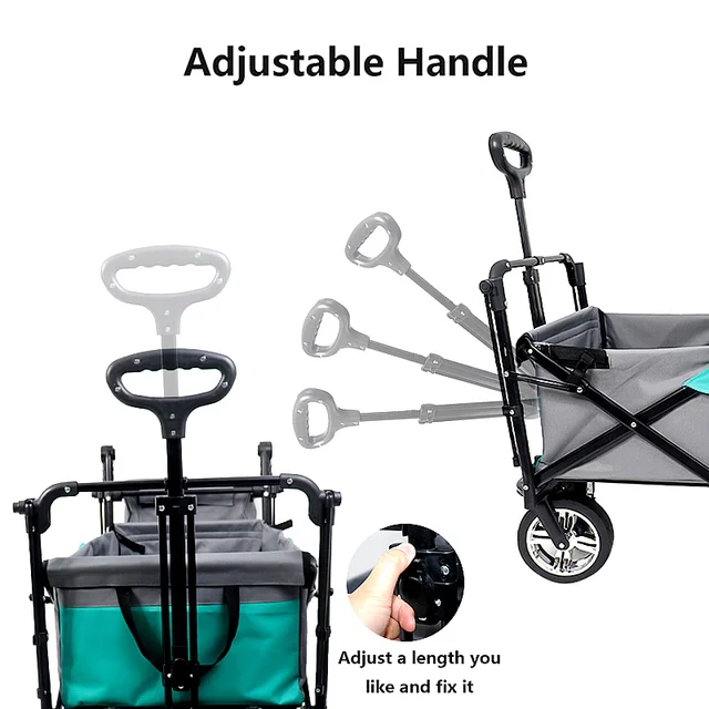 Világítson Fel 100*52*113 Cm-Es Kerti Szekerek Összecsukható Kocsi Terhelése - Image 3