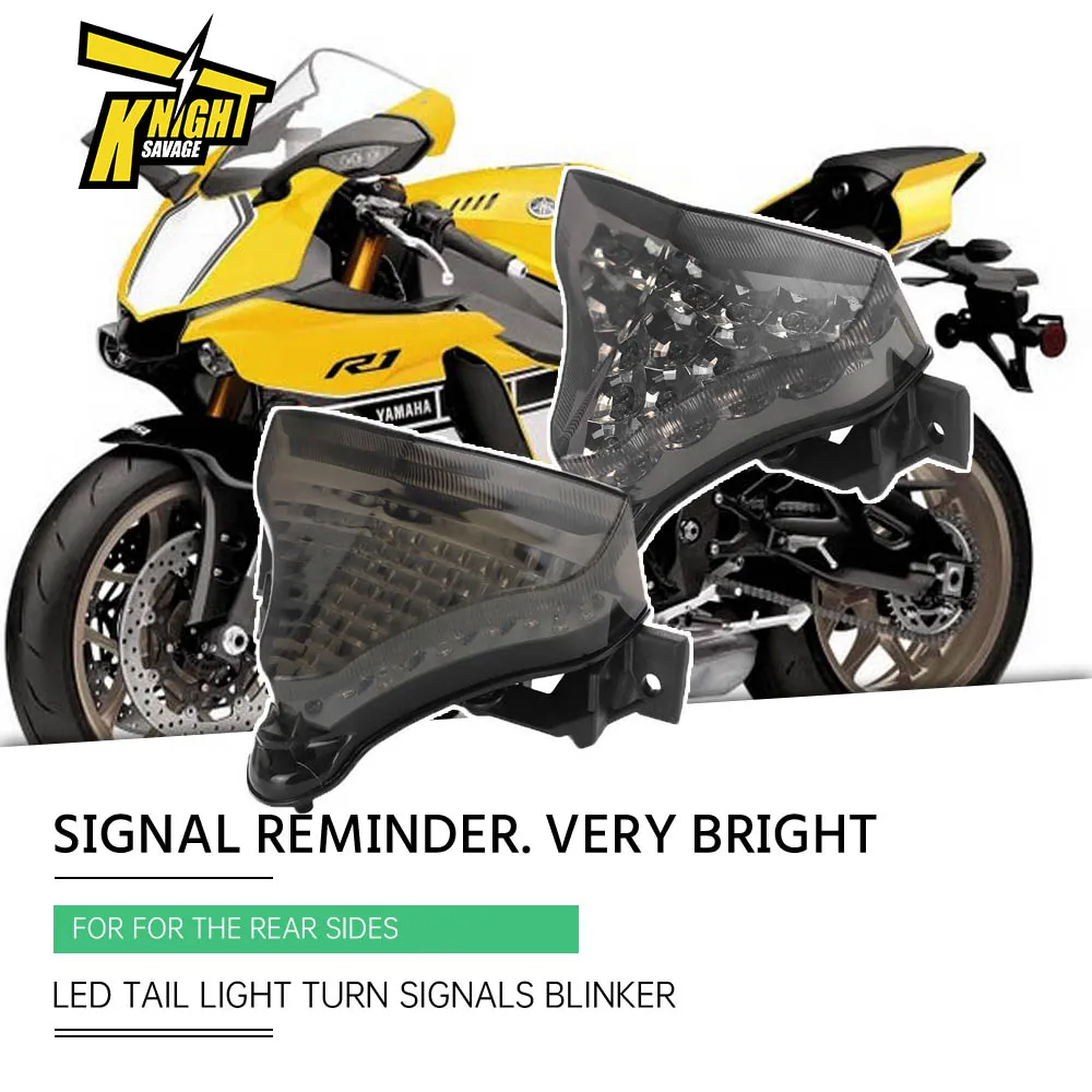 

Поворотный сигнал для мотоцикла, 12 В, светодиодный задний фонарь со встроенной лампой для YAMAHA YZF R1 2009-2014, запасные аксессуары для стоп-сигналов