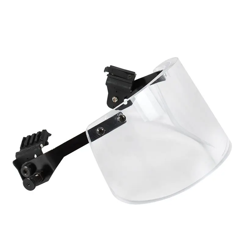 NIJ IIIA niveau 3A bouclier facial pour casque rapide MICH visière balistique tactique avec Rail Picatinny militaire PE masque garde Airsoft 30 NIJ IIIA niveau 3A bouclier facial pour casque rapide MICH visière balistique tactique avec Rail Picatinny militaire PE masque garde Airsoft 30