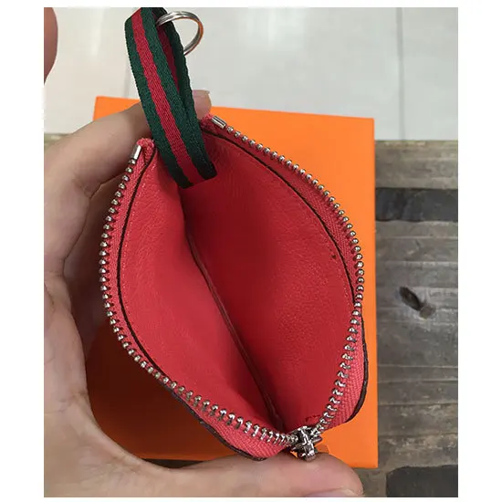 Genuine Leather key pouch Fashion brand keychain Unisex key holder case luxury designer car key bag cute solid key wallet