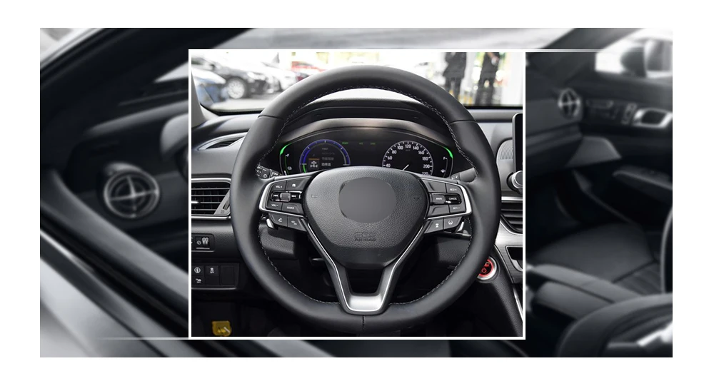 Черный PU искусственная кожа Чехлы рулевого колеса автомобиля для Honda Accord 10 Insight