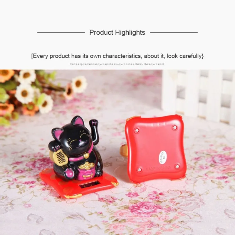 На солнечных батареях Maneki Neko развевающаяся рука манящая удача Кот счастливый кот для домашнего офиса и декора автомобиля