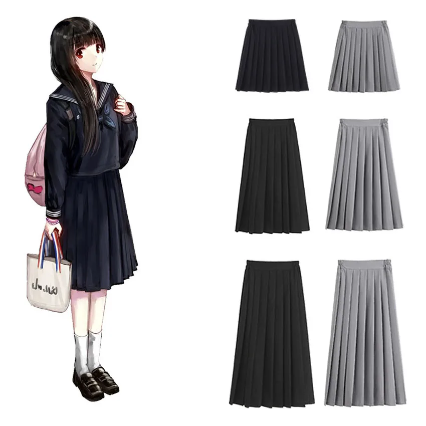 

Anime School Class Uniforms Cosplay Dress Korean Japanese Students High Waist Pleated Skirt Academy Collage Women Girls JK Suits