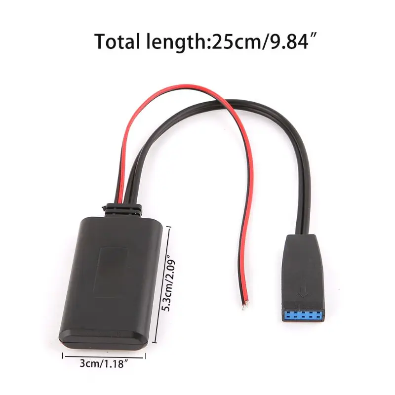 black Автомобильный бизнес CD Bluetooth модуль аудио 10Pin Bluetooth AUX адаптер для E46 - Название цвета: black