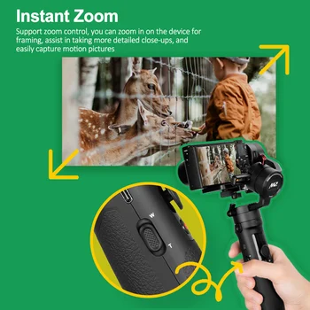 

zhiyun Handheld Portable Gimbal Stabilizer Supported BT WiFi Connection for Phones & Micro Single Camera & Sports Camera