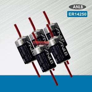 5PCS ANLB ER14250 ER 14250 CR14250SL 1/2 AA 1/2AA 3.6V 1200mAh PLC industrial lithium battery With Pins primary battery