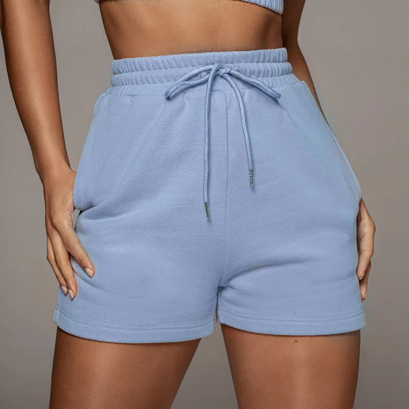 fashion dress Summer Women new product French Terry shorts stretched waist cotton casual bottom workout clothes for women