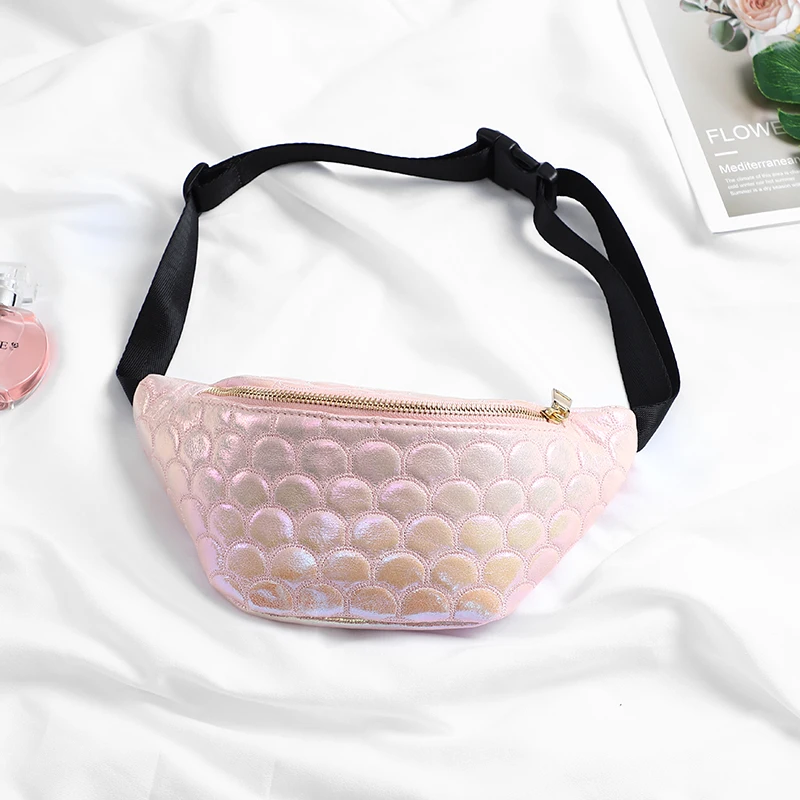 Женские поясные сумки, красочные подушки, поясная сумка для девушек, с рисунком рыбьей чешуи, Повседневная сумка на пояс для телефона и денег, женская сумка через плечо, нагрудные сумки
