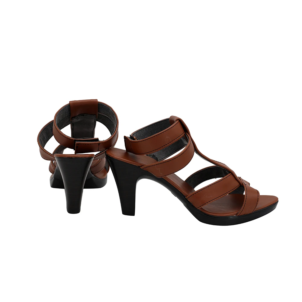 Fate Grand Order FGO Europa Cosplay Shoes Brown Sandals Custom Made (3)