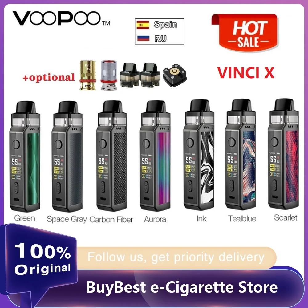 Горячая Распродажа оригинальный набор VOOPOO VINCI X 70W Pod 5 мл System 0 96 дюймов мощность