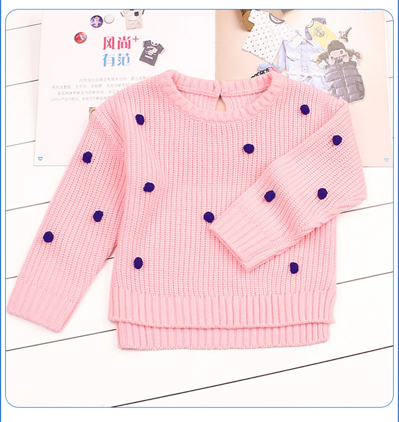 Зимний свитер для маленьких девочек; Однотонный детский пуловер для новорожденных; милый детский топ с длинными рукавами для девочек; Roupas Bebe; шерстяные аппликации